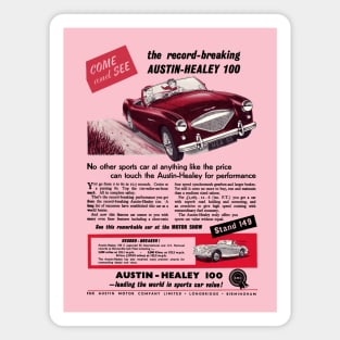 AUSTIN HEALEY 100 - advert Magnet